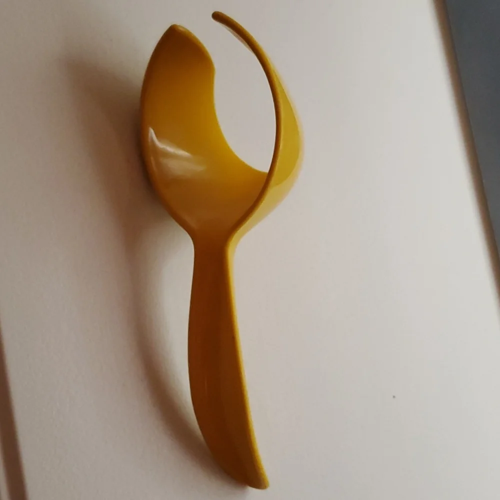 Vintage Tupperware #1334 Yellow Egg Separator and Scoop Kitchen Gadget